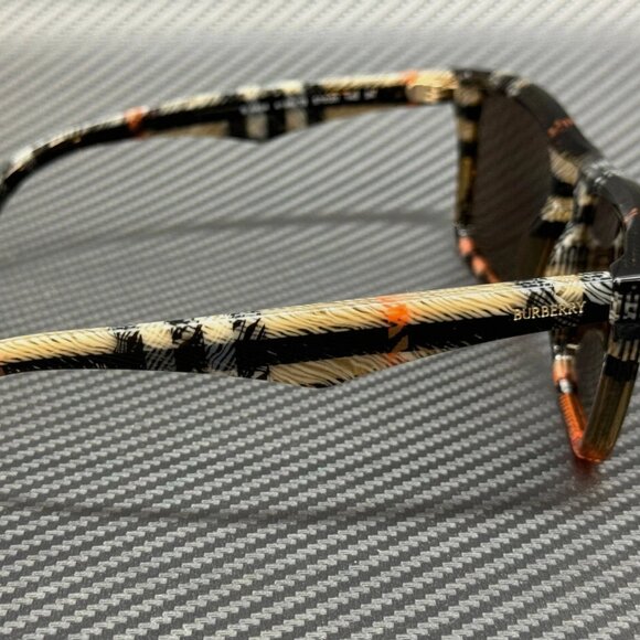 BURBERRY Check Sand Brown Men's 57 mm Sunglasses - Picture 4 of 4